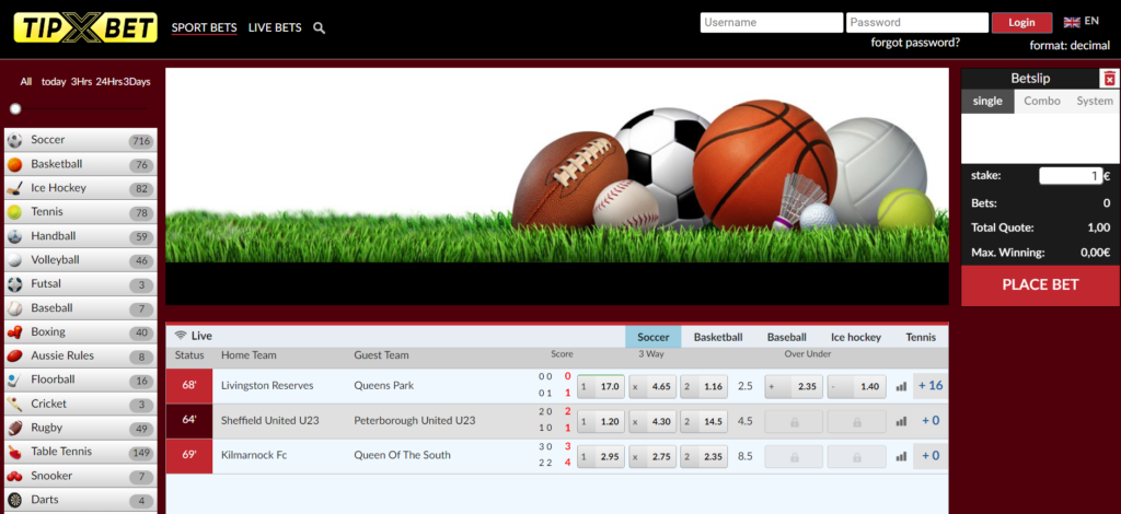 TipXbet Live Sport
